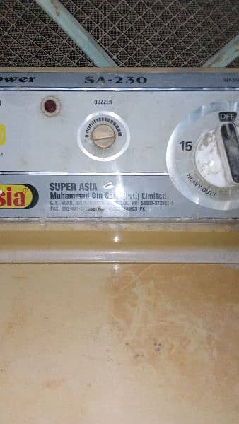 Super Asia Washing machine model SA230 Turbo Power 8