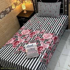 4 pcs Cotton single bed sheet  Printed (HOME DELIVERY)