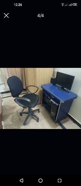 Computer table and computer chair 2