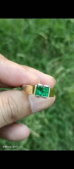 swat emerald silver ring