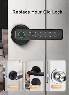 Automatically fingerprint door lock unlocked password and card