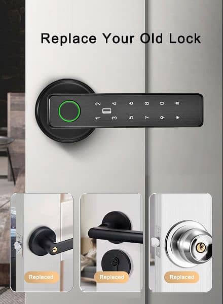 Automatically fingerprint door lock unlocked password and card 0