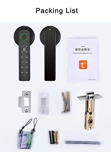 Automatically fingerprint door lock unlocked password and card 1