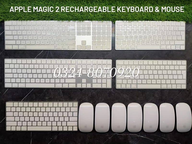 Apple Magic 2 Keyboard Mouse Combo Bluetooth Rechargeable Mini Slim 4