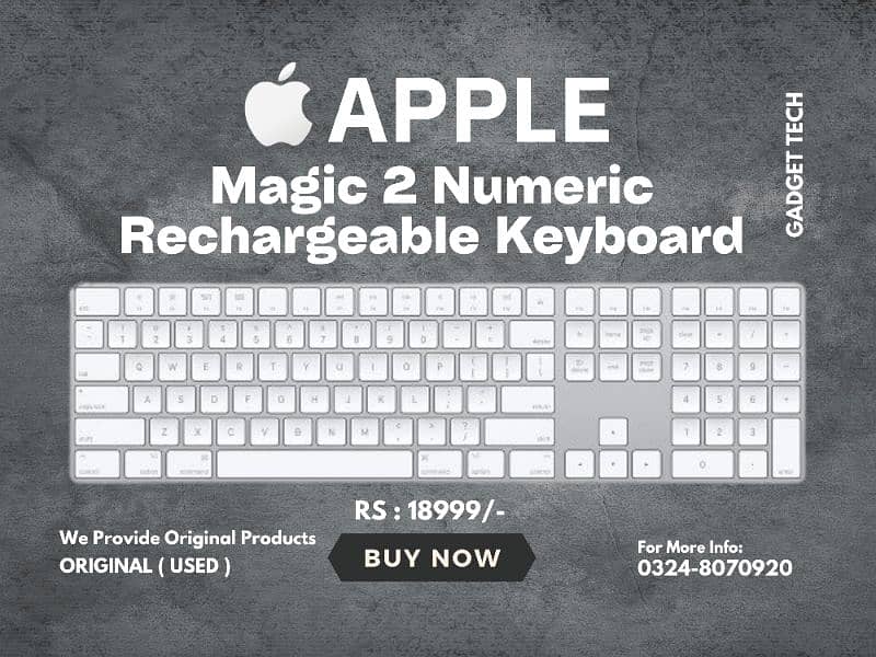 Apple Magic 2 Keyboard Mouse Combo Bluetooth Rechargeable Mini Slim 8