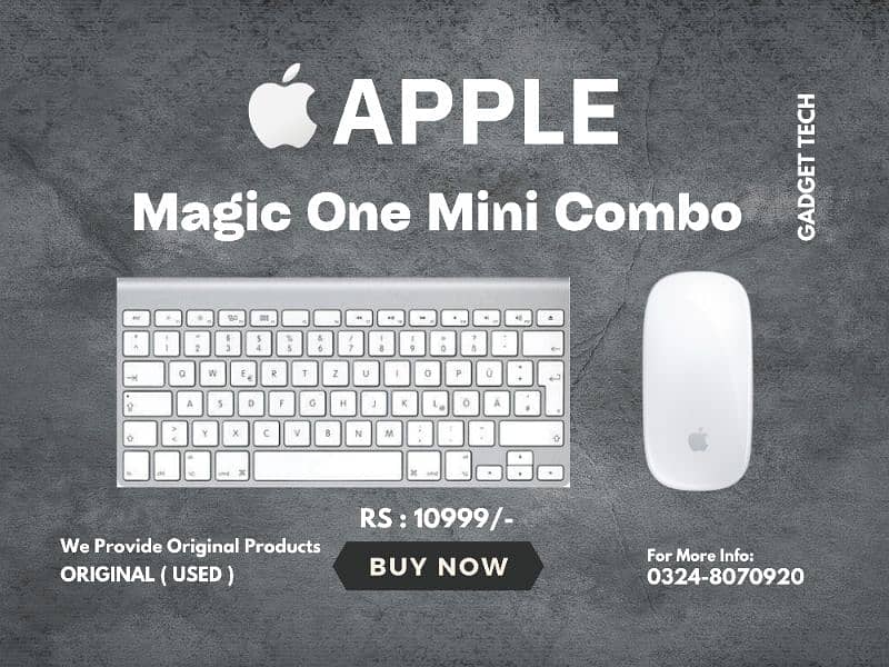 Apple Magic 2 Keyboard Mouse Combo Bluetooth Rechargeable Mini Slim 12