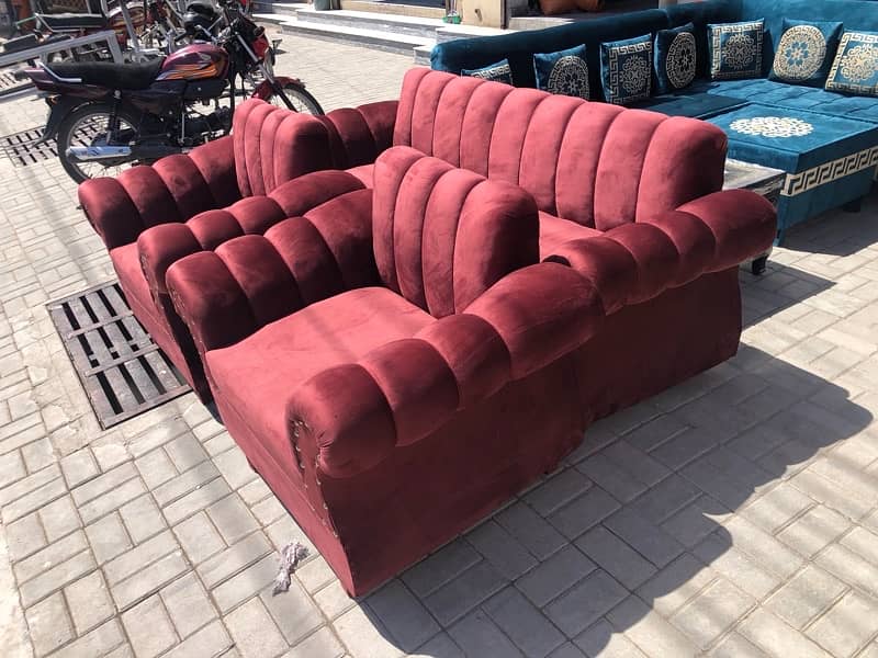 5 seater sofa set / sofa cumbed/customize sofa/velvet sofa 18