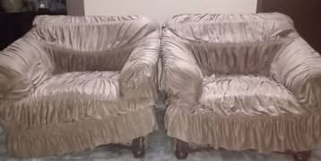 5 seater sofa set with cover in very good condition.