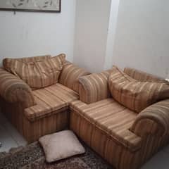 2 single sofas fancy  urgent sale