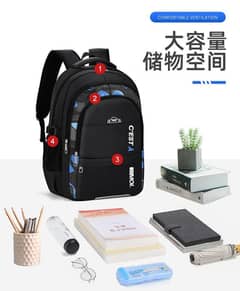 Durable Nylon School Backpack for Kids and College Students