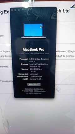 MacBook 2017 Pro (13 inch) Urgent Sale, Read ad, aj me sale krni 0