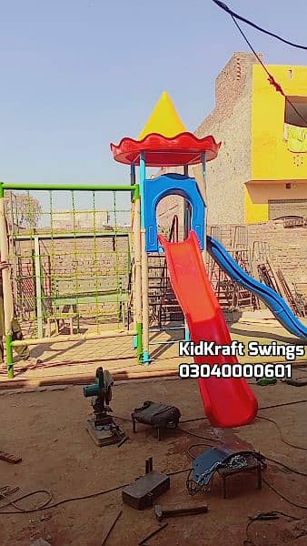 kids Slide/Swings/Kids rides/jhula/Spring rider/jungle gym/gazebo/bar 12