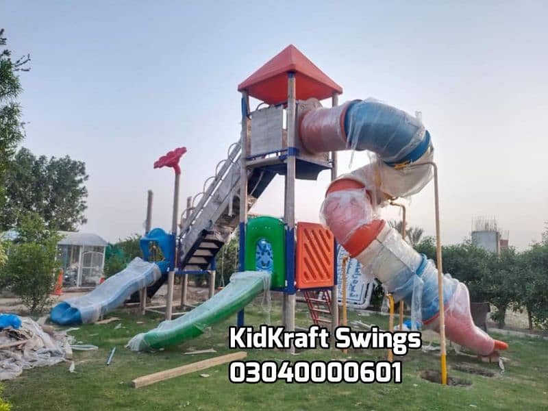 kids Slide/Swings/Kids rides/jhula/Spring rider/jungle gym/gazebo/bar 16