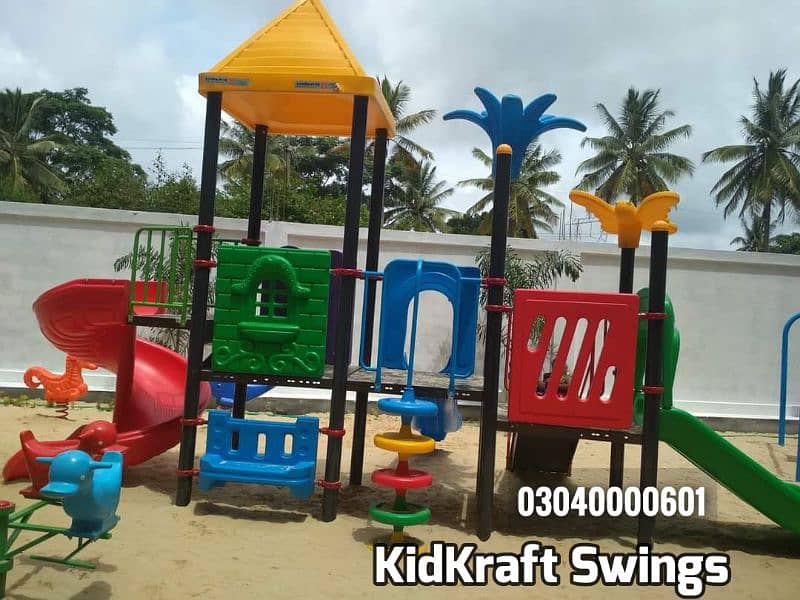 kids Slide/Swings/Kids rides/jhula/Spring rider/jungle gym/gazebo/bar 3