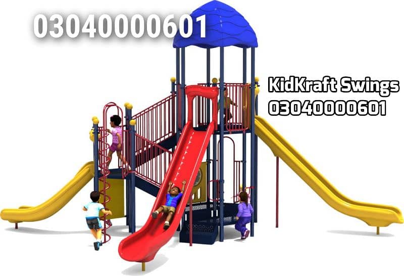 kids Slide/Swings/Kids rides/jhula/Spring rider/jungle gym/gazebo/bar 5