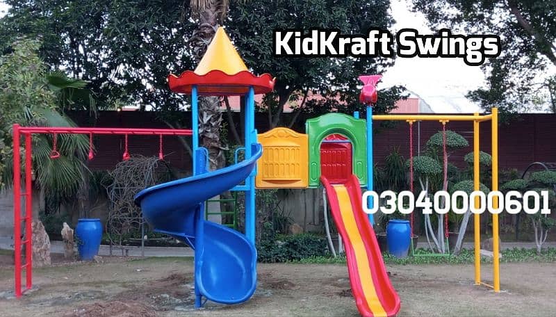 kids Slide/Swings/Kids rides/jhula/Spring rider/jungle gym/gazebo/bar 12