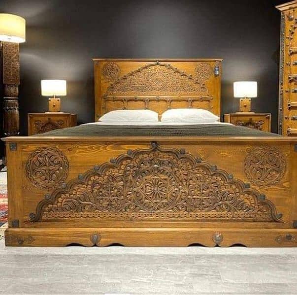 wooden bed antique design bed chinoty design bed furniture Swati bed 6