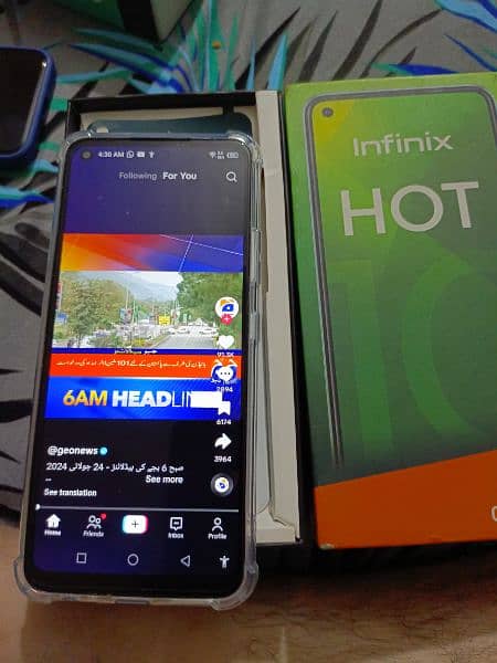 infinix hot 10 condition 10/10 Awesome Mobile 100% ok phone 5