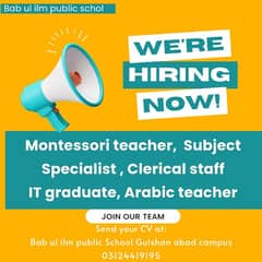 Hiring female  staff for our school