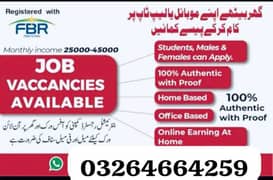 online job available for male and female