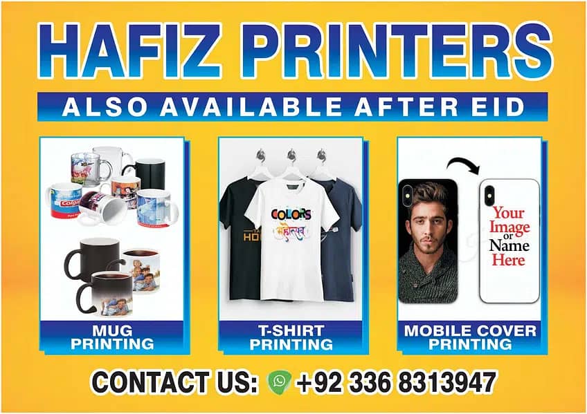 T-SHIRT, MUG, & MOBILE COVER PRINTING 1