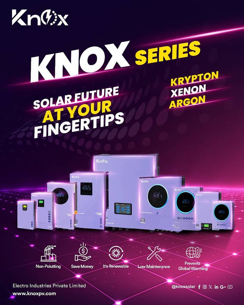 knox Hybrid Ongrid Inverter 4kw, 6kw, 8kw, 10kw, ip21, ip65 0