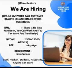 Online Female Work Form Home
