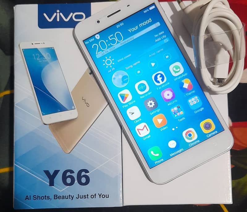 Vivo Y66 with Full Box , 4/64, 10/10, PTA Dual sim, Exchange possible 1