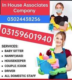 Nurse , Nanny , Baby Care , Driver , Pateient care , Nursing Staff ,