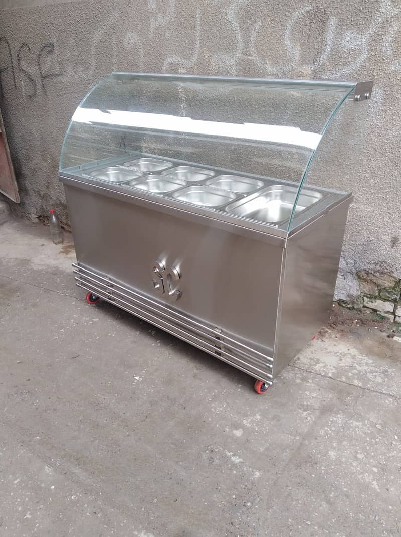 salad bar, salad bar counter without Cooling All Fryers available 11