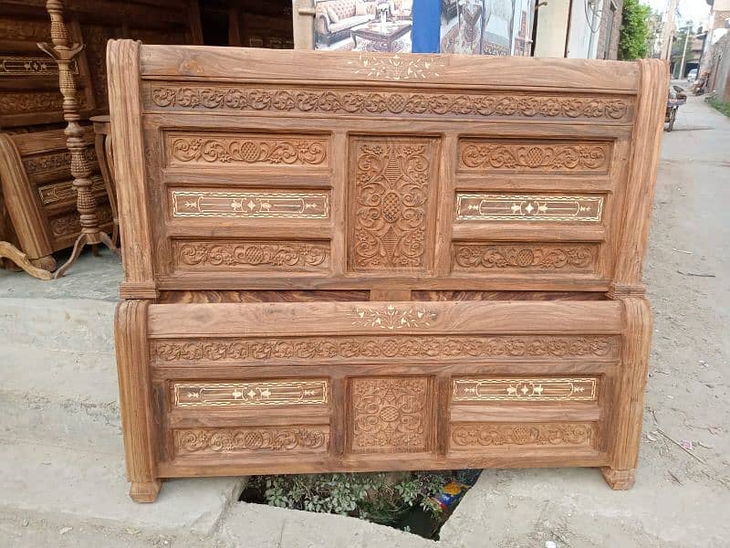 Chinioti wooden bed set/double bed/king bed/chinioti furniture market 1