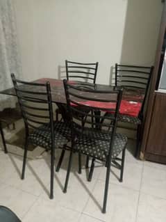 iron rod dinner table with chairs