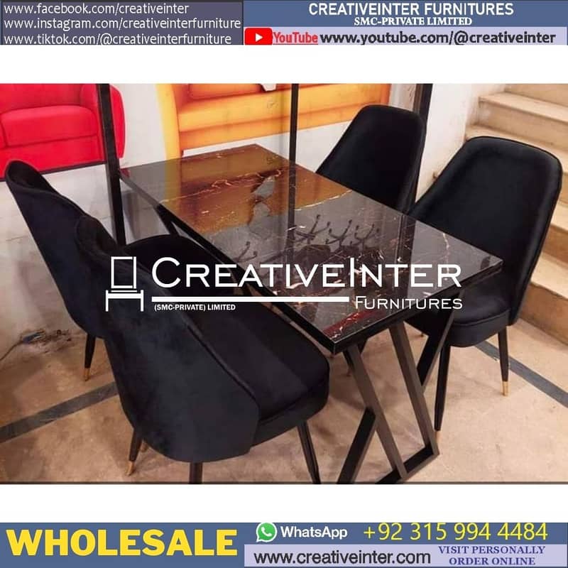 center table 4 seater Dining Table 3,4,5. . chairs wooden Coffee Set 13