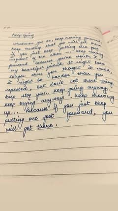 Handwriting assignment work