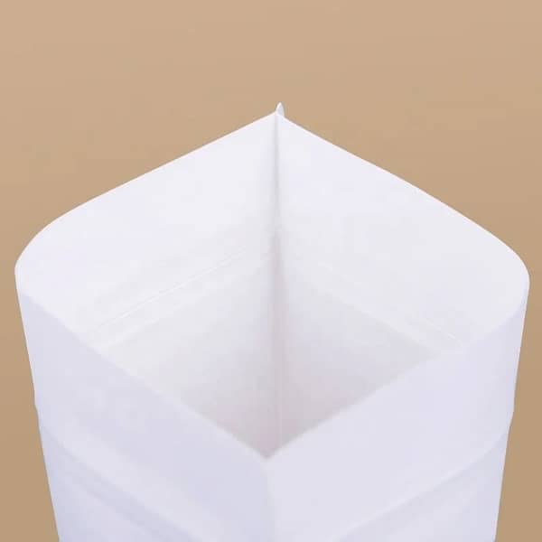 White kraft paper window zipper standup bags with Matt lamination 2