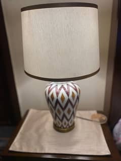 Checkered Porecelain/ ceramic table lamps set