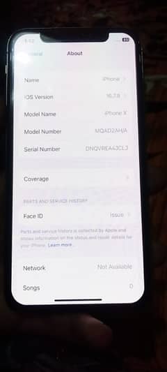 IPhone X battery change penal change 64 gb Face ID off factory unclok