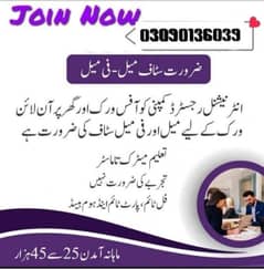 Male and female staff required for online work