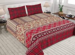 3 PC's Stitched Cotton bedsheet 0