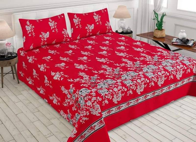 3 PC's Stitched Cotton bedsheet 4