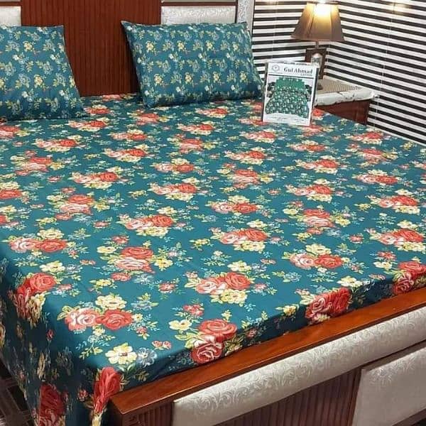 3 PC's Stitched Cotton bedsheet 5