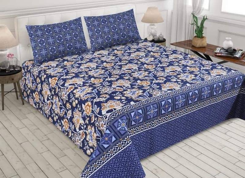 3 PC's Stitched Cotton bedsheet 6