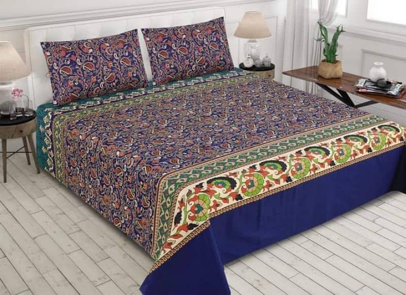 3 PC's Stitched Cotton bedsheet 7