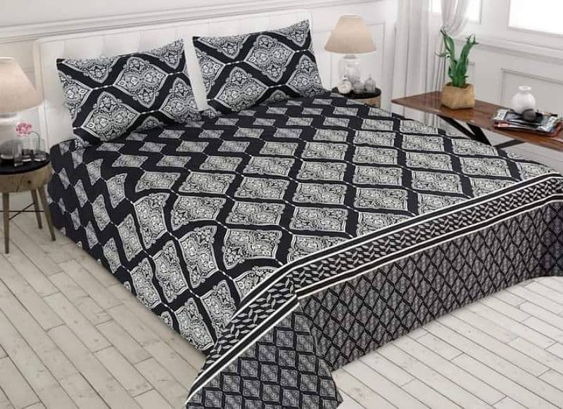 3 PC's Stitched Cotton bedsheet 9