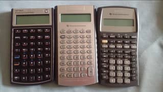 TEXAS BA2 PLUS-HP 10B2-TEXAS TI84 PLUS-TEXAS NSPIRE CALCULATORS