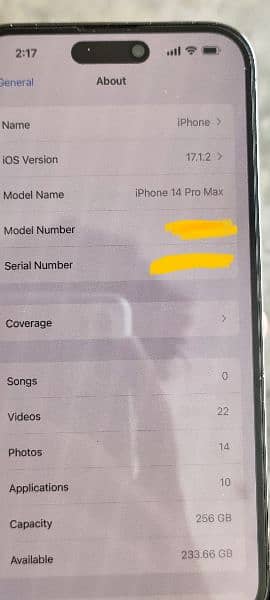 I phone 14 pro max 10/10 condition waterpack no open no any fault 6