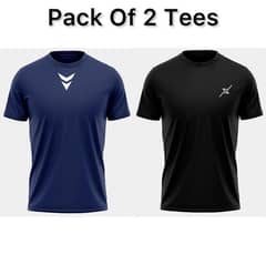 polyester plain T- SHIRT‚pack of 2