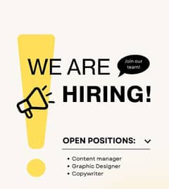 Graphic designers needed for our company