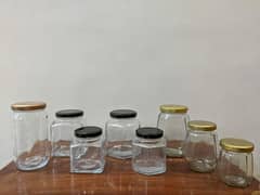 Glass Bottles, Glass Jars|Square glass jar|Hexagon jar|Round glass jar