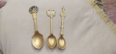 Gold plated spoons
